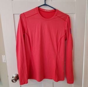 Arc'teryx Phase SL LS Crew Large Grenadine Coral